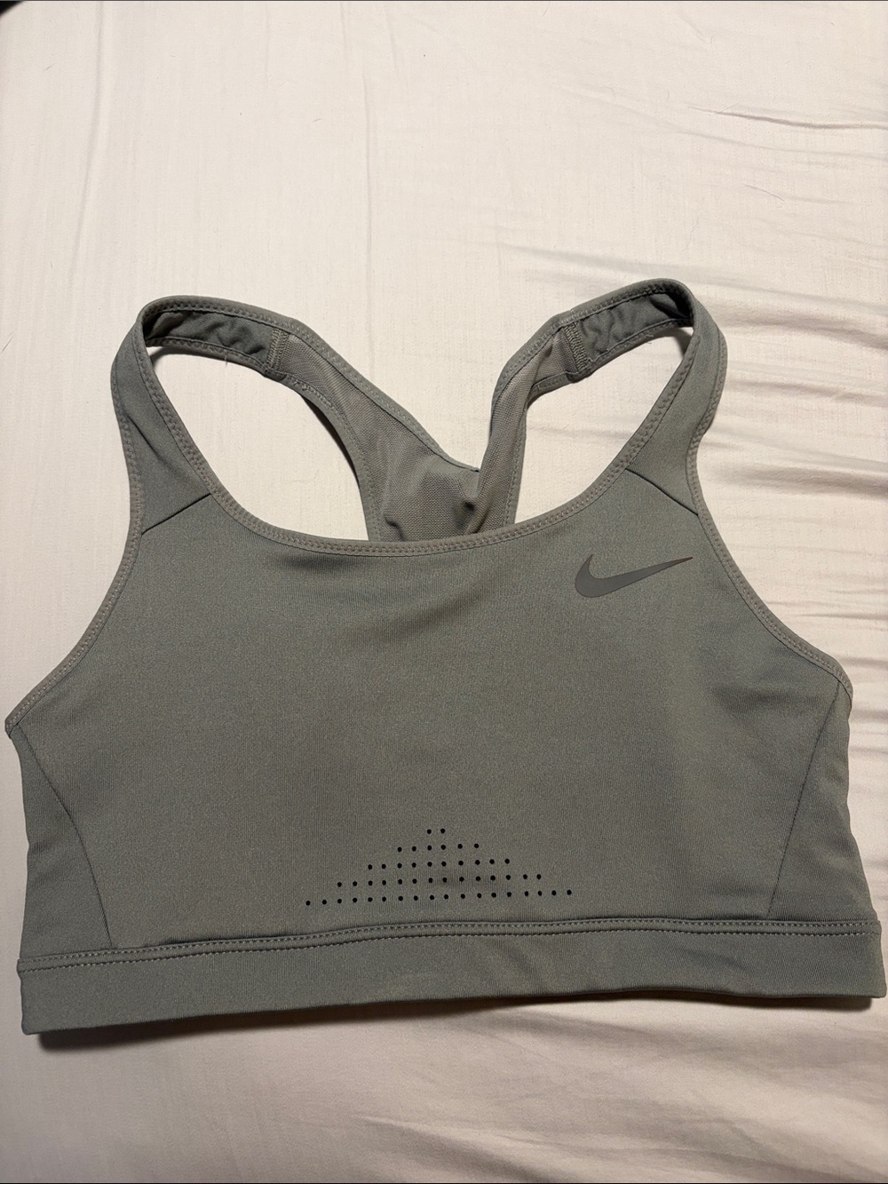 Nike Grey Racerback Performance Sports Bra